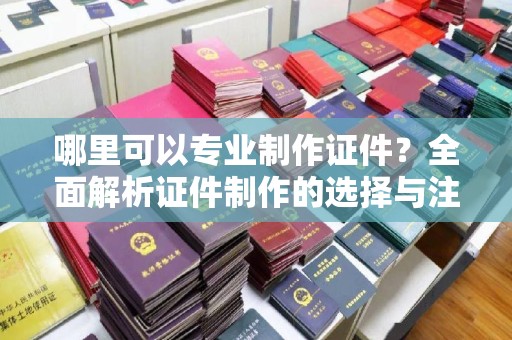 抚远哪里可以专业制作证件？全面解析证件制作的选择与注意事项